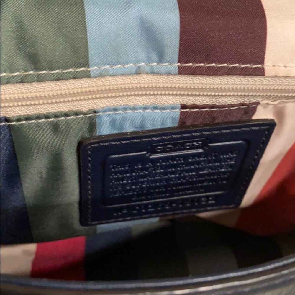 Coach Vintage Navy Blue Saddle Bag - Picture 4 of 4